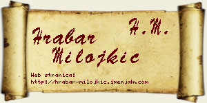 Hrabar Milojkić vizit kartica